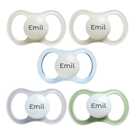 Esska Happy Night Str Mdr Symmetrisk Silikone Sutter Med Navn -pak