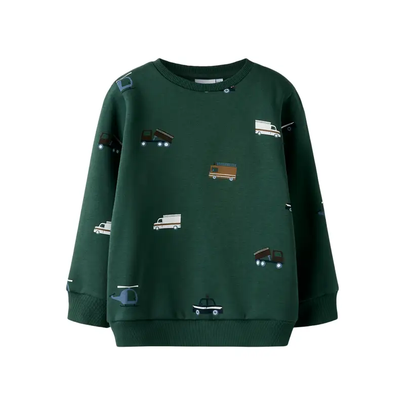 Name It Sweat Trøje Med Køretøjer Str 92-116 104