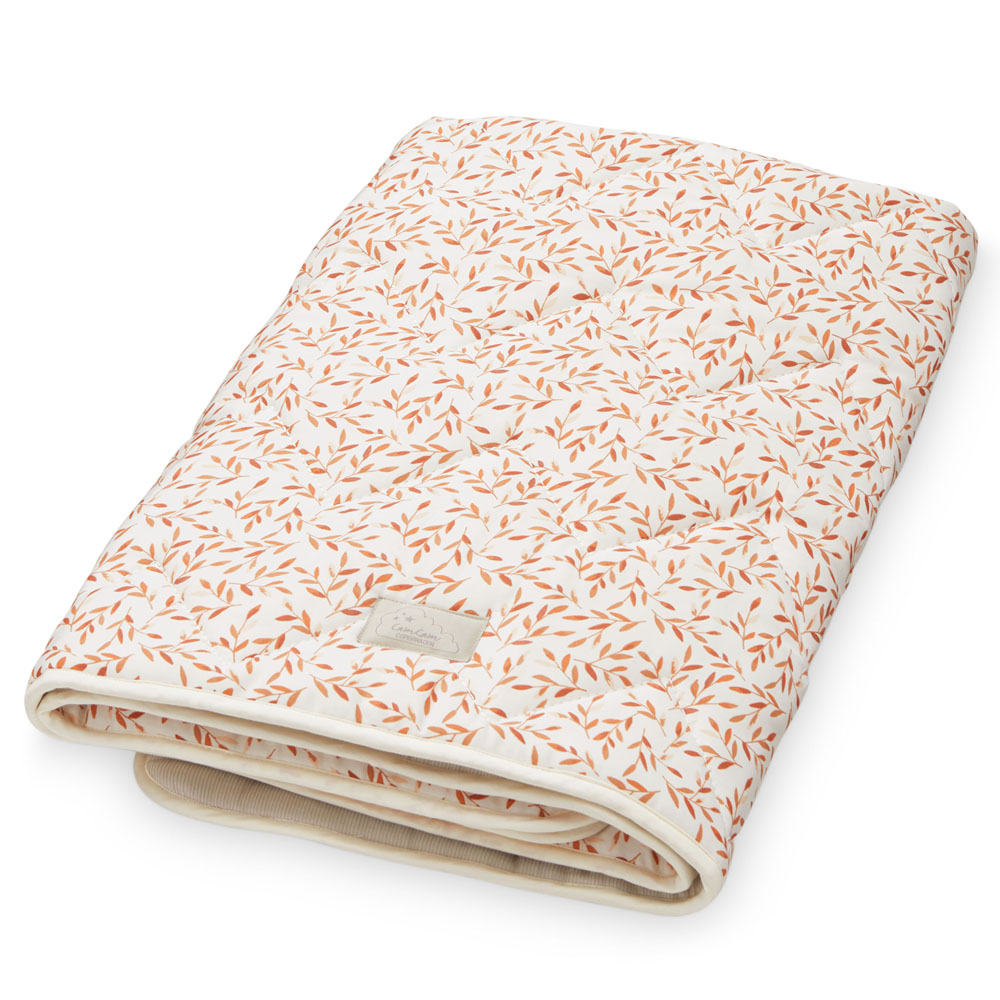 Organic Caramel Leaves Babytæppe One Size
