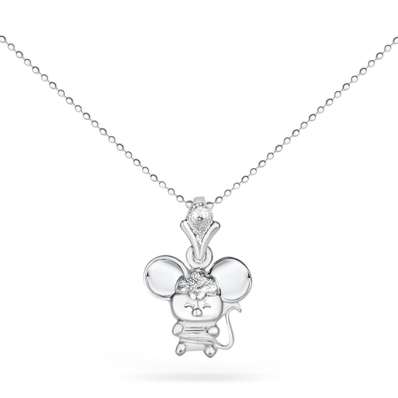 Halskæde Med Mus   Sølv