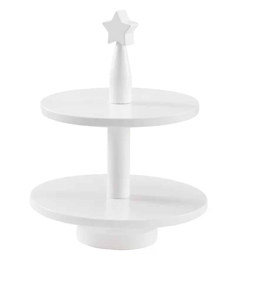 Kagefad   Træ  Hvid