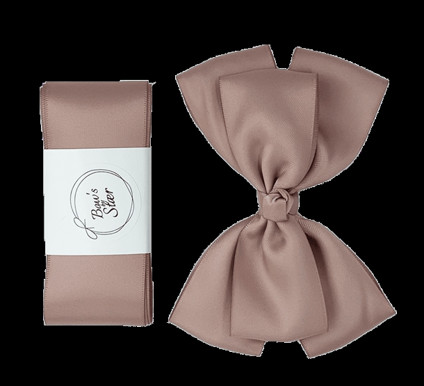 Bows By Stær Dåbsbånd    Sløjfe Double Bow Antique Rose Satin
