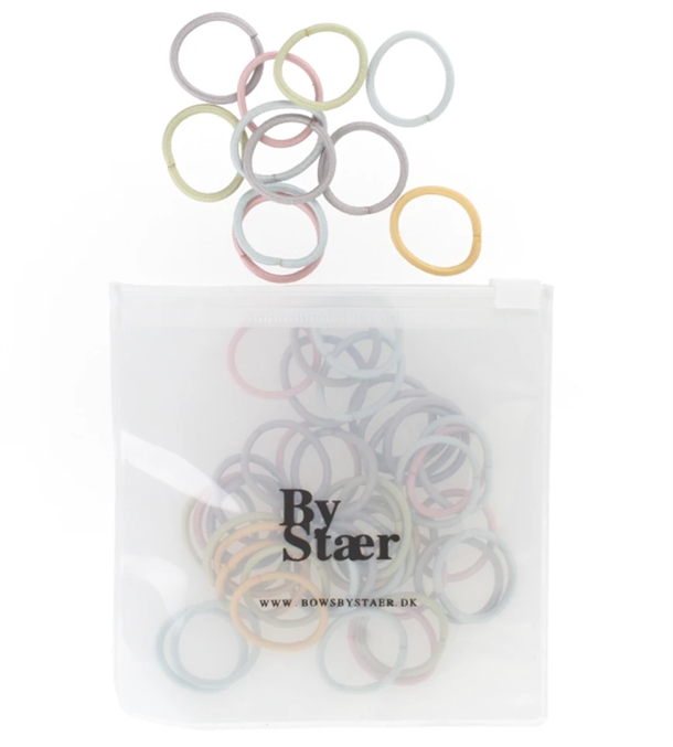 By Stær Mini Hårelastik Mix    50 Stk