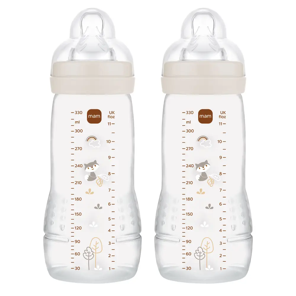 Easy Active Baby Bottle 330ml 2pk Neutral