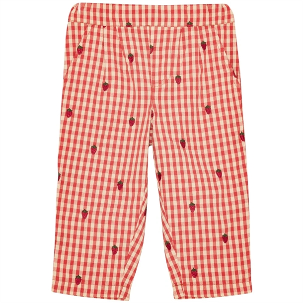 Flöss Bukser Molly Pants Berry Gingham Jordbær