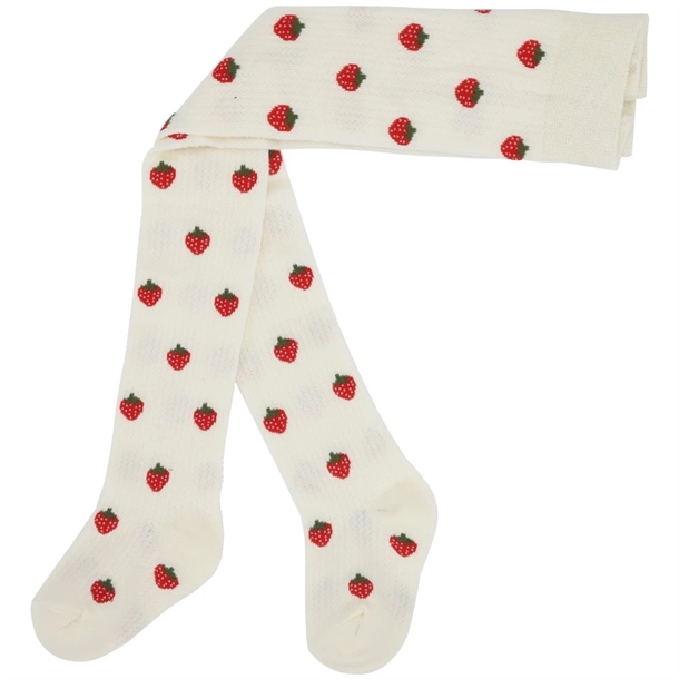 Flöss Strømpebukser Vera Pointelle Berry