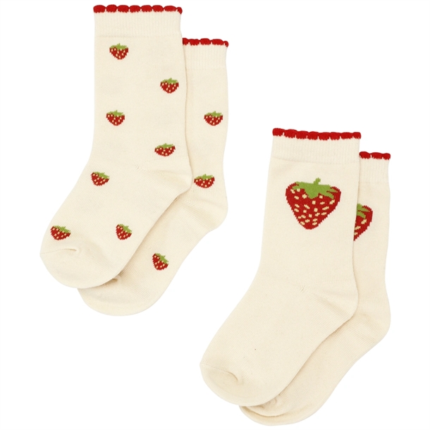 Flöss Strømper Jordbær  -pack Strawberry Socks