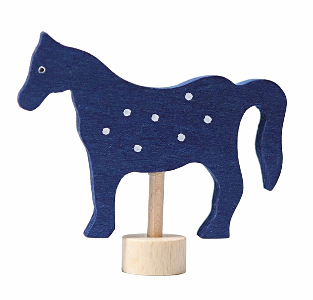 Grimm   Dekorativ Figur Blå Hest