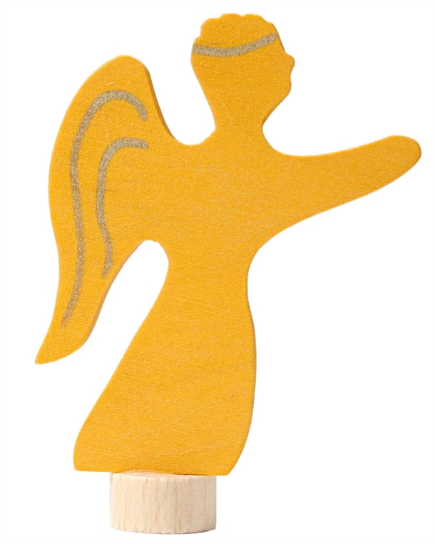 Grimm   Dekorativ Figur Gul Engel