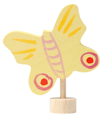 Grimm   Dekorativ Figur Gul Sommerfugl