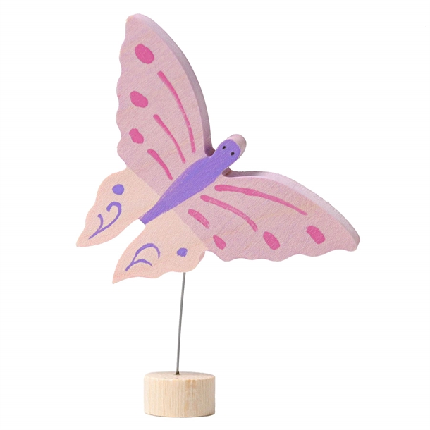 Grimm   Dekorativ Figur Pink Sommerfugl