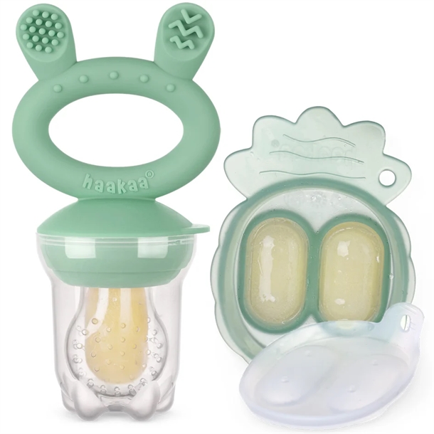Haakaa Food Feeder Pea Green Bakke Til Nedfrysning