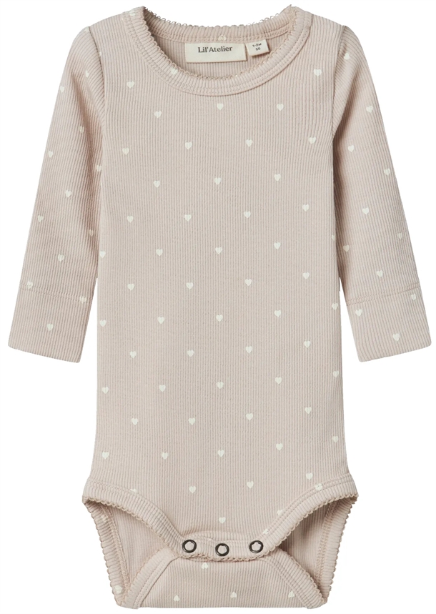 Lil Atelier Body Hjerter Gago Gray Morn Heart