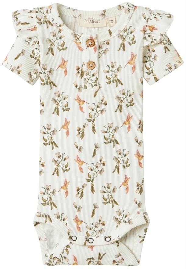 Lil Atelier Body Kortærmet Nbfflavo Coconut Milk Humming Bird