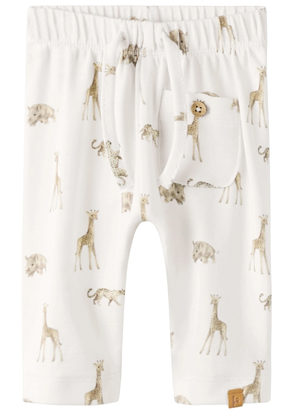Lil Atelier Bukser Gayo Elo Coconut Milk Animals African