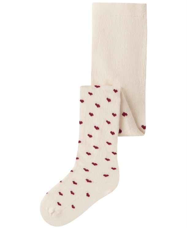 Lil Atelier Strømpebukser Nbfreba Turtledove Red Hearts