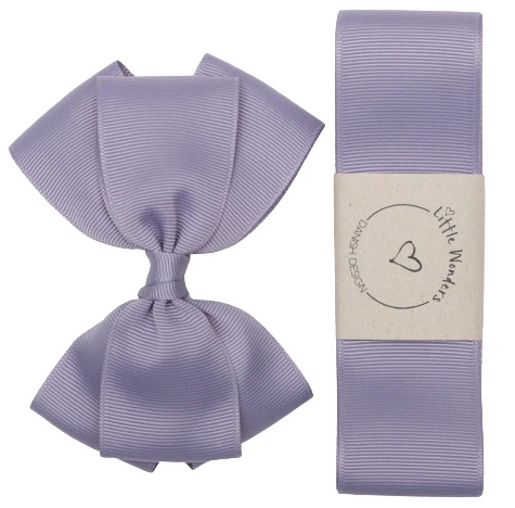Little Wonders Dåbsbånd Becca Grosgrain Støvet Lilla