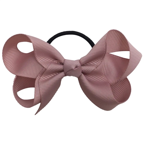 Little Wonders Sløjfe På Elastik Lucca   Cm Grosgrain Støvet Rosa