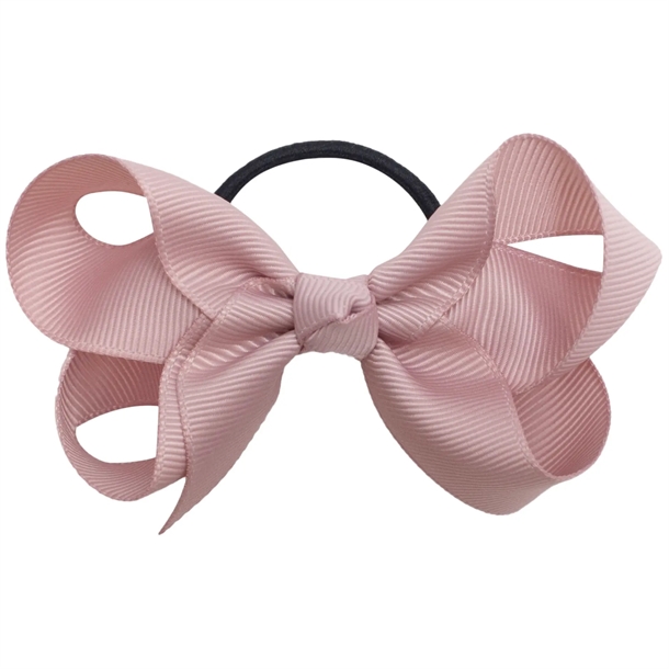 Little Wonders Sløjfe På Elastik Luna   Cm Grosgrain Støvet Rosa