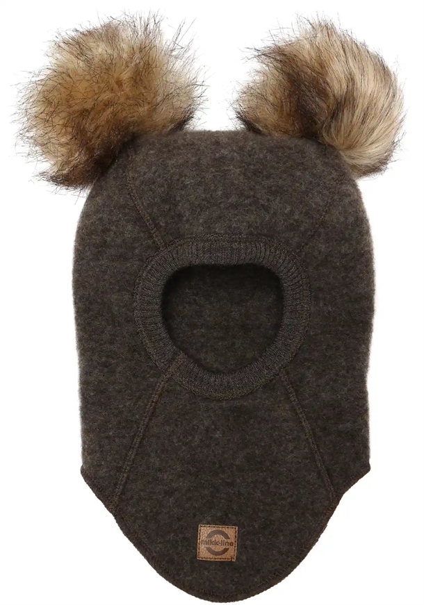 Mikk-line Elefanthue    Pom Pom Dark Brown Melange