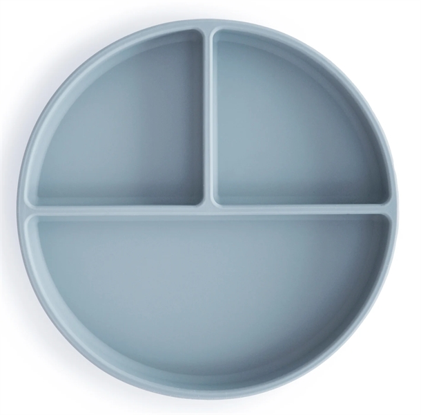 Mushie Tallerken Med Sugekop Powder Blue