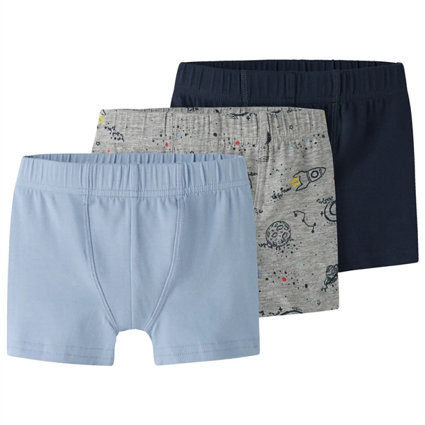 Name It Underbukser  -pak Boxershorts Grey Melange Endless Sky Navy Blazer