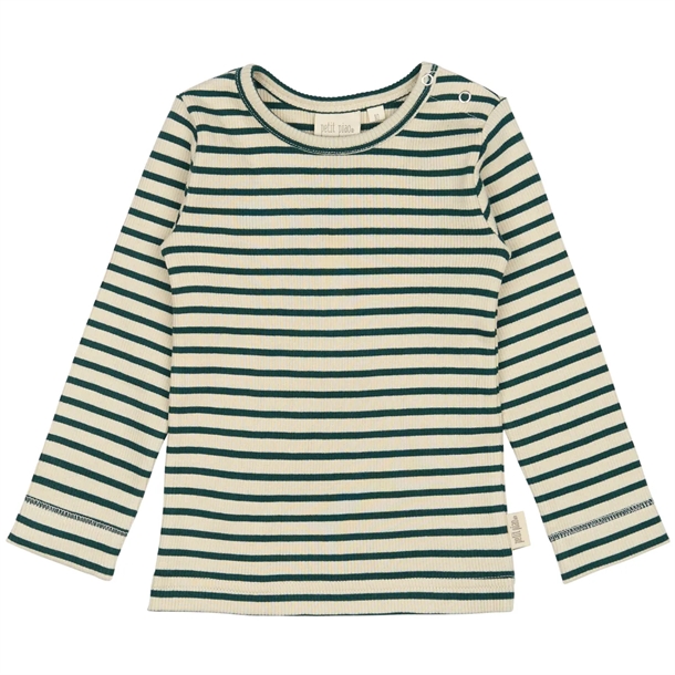 Petit Piao Bluse Striber Dark Sea Off White