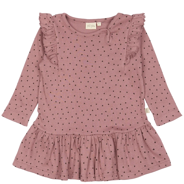 Petit Piao Kjole Frill Modal Heart Nostalgic Rose Coffee Bean