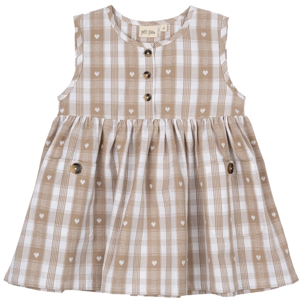 Petit Piao Kjole Woven Off White Heart