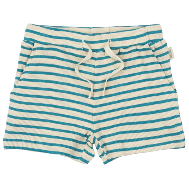 Petit Piao Shorts Modal Striber Turquise Dark Off White