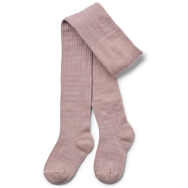 Wheat Strømpebukser Karla Wool Lace Uld Dry Rose