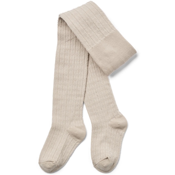 Wheat Strømpebukser Karla Wool Lace Uld Offwhite