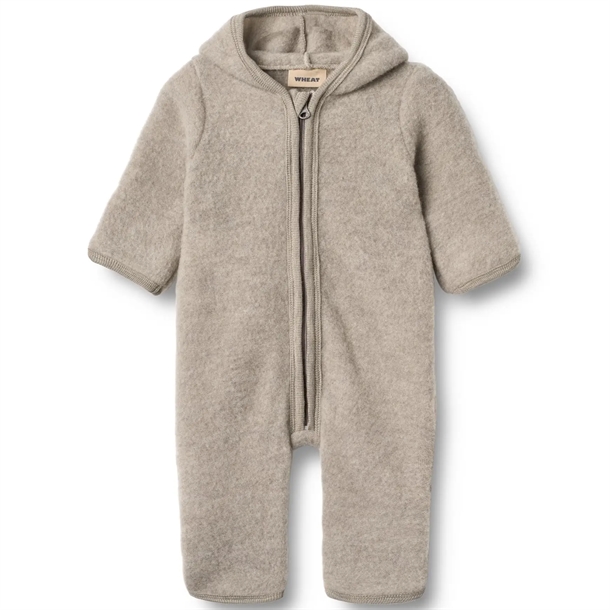 Wheat Ulddragt Fleece Ata Khaki Melange