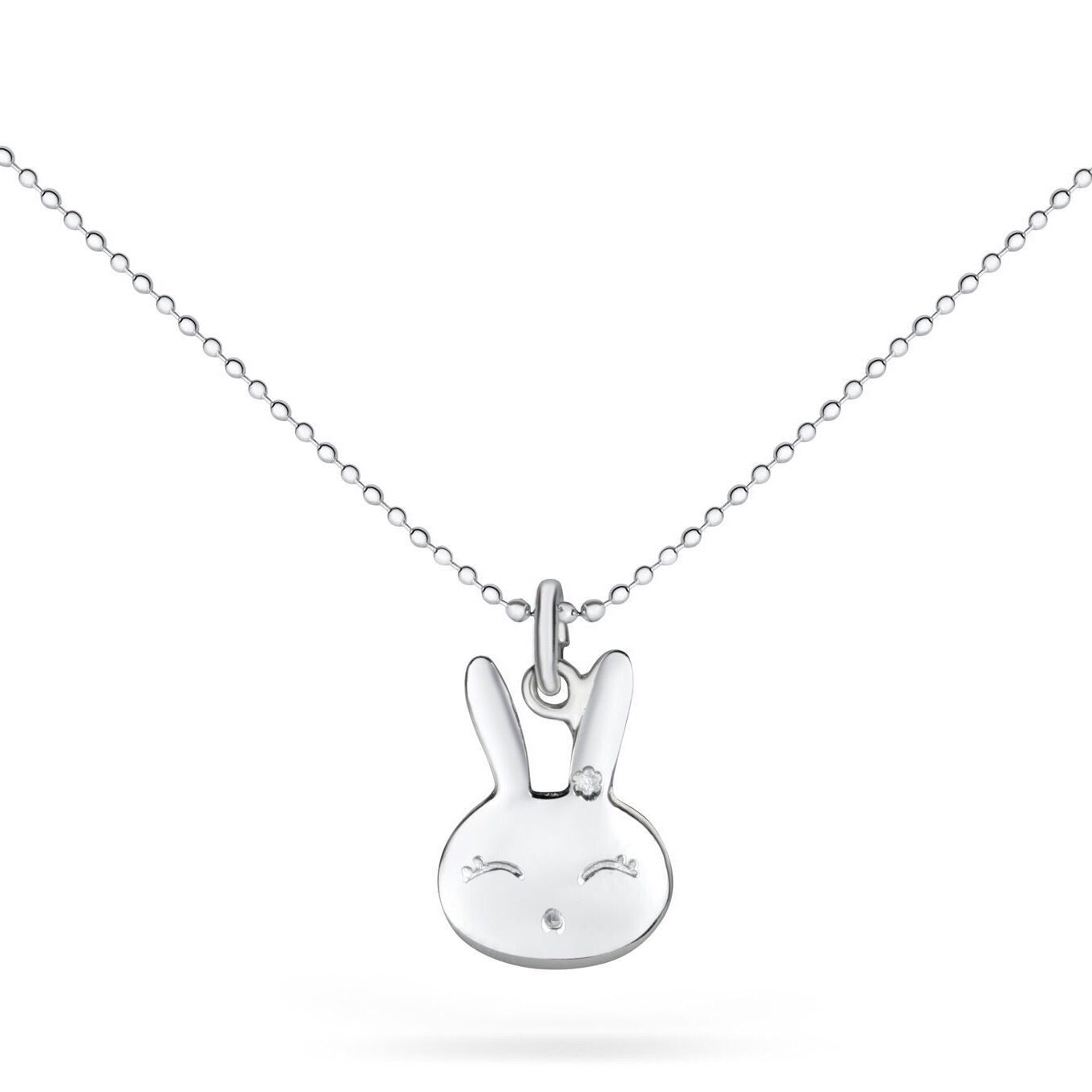 Halskæde Med Kanin   Sølv