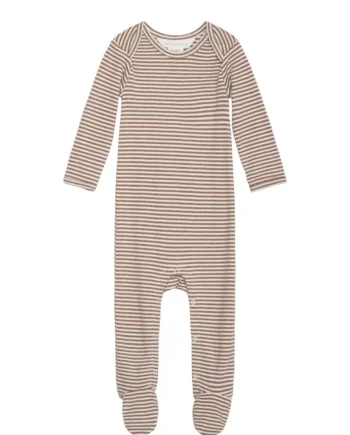 Baby Stribet Dragt Almond Offwhite 68     Mdr