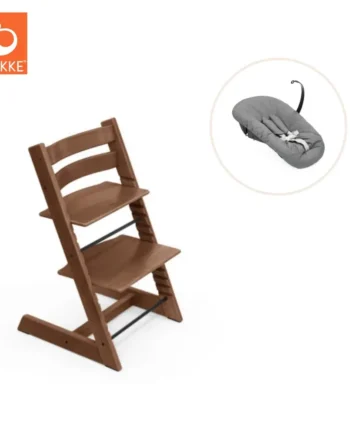Højstol Bøg Inkl  Newborn Sæt Warm Brown