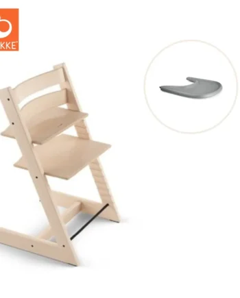 Højstol Inkl  Tray Natur Grå