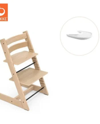 Højstol Inkl  Tray Natur Hvid