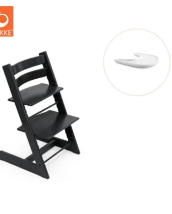 Højstol Inkl  Tray Sort Hvid