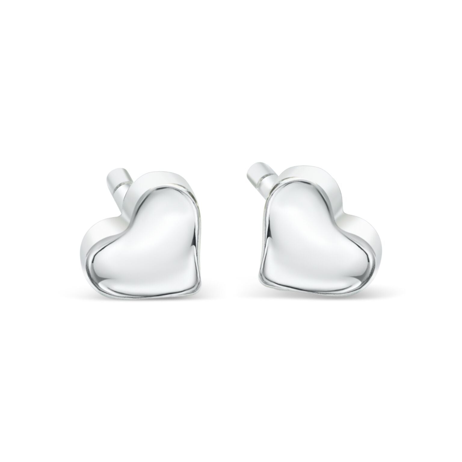 Klassiske Hjerte ørestikker   Sølv