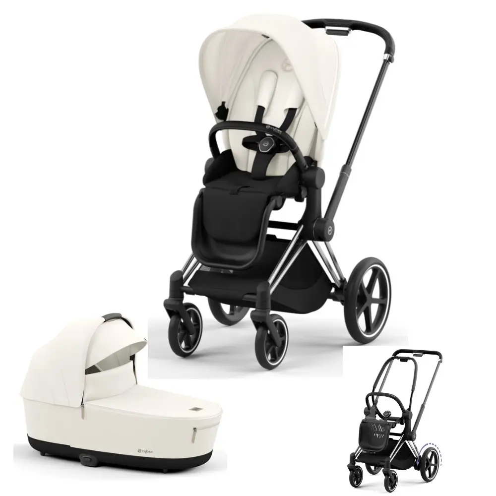 -priam Kombivogn Off White Chrome Black
