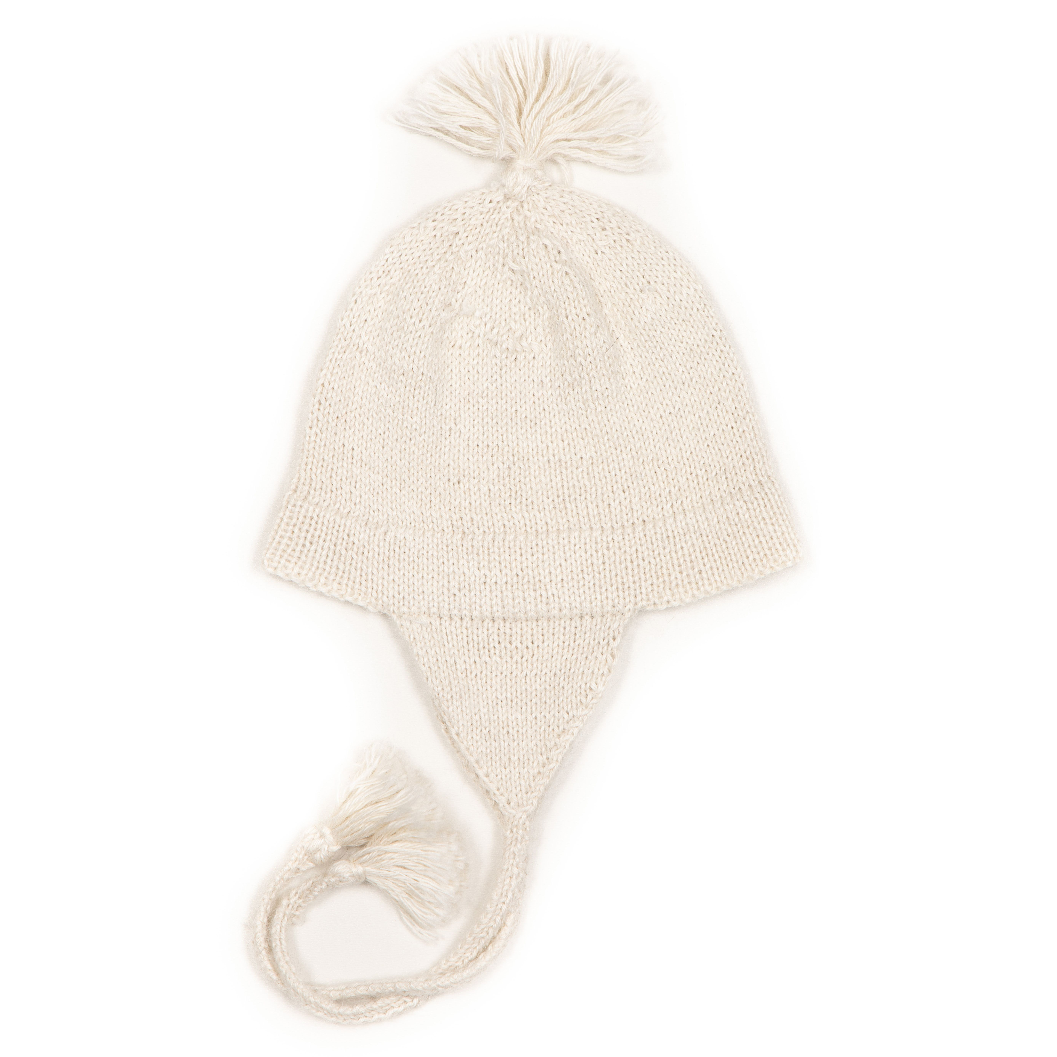 Huttelihut Strikhue Med Kvast Off White  -  Mdr