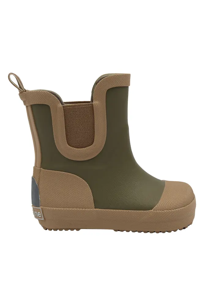 Kort Gummistøvle Barefoot Dusty Olive 27