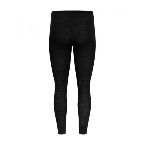 Longjohns Til Herre 100 Merino Uld 1x1 Rib Black
