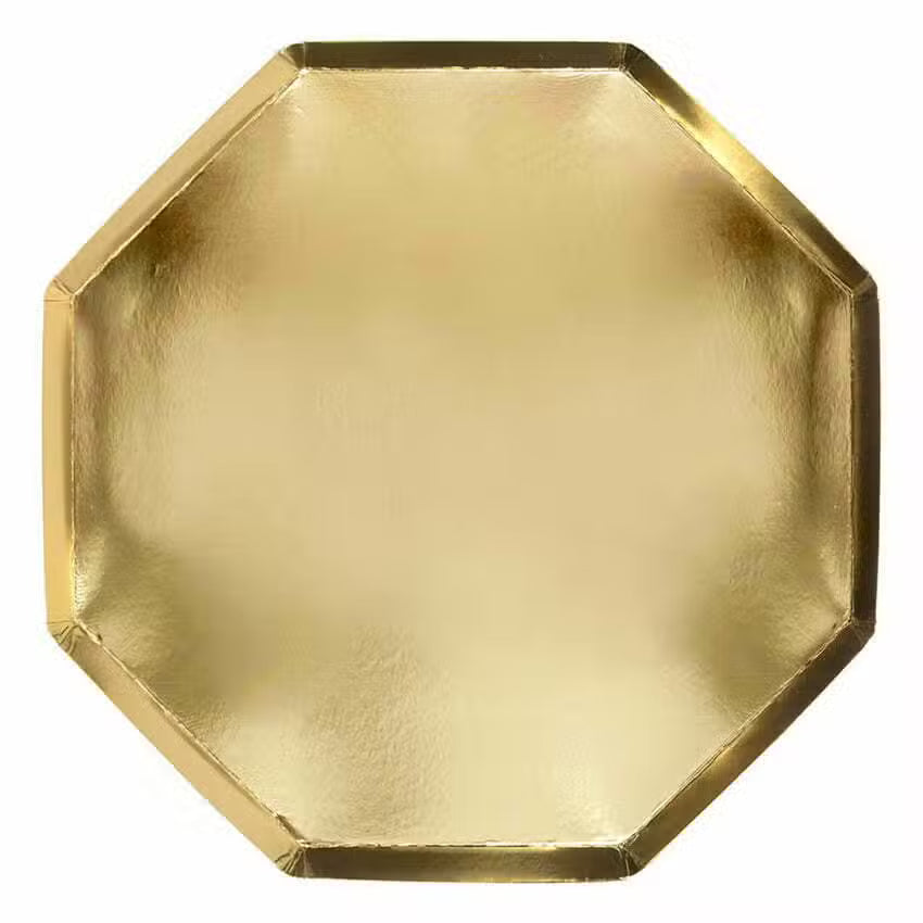 Meri Meri Tallerkener Guld   Pak