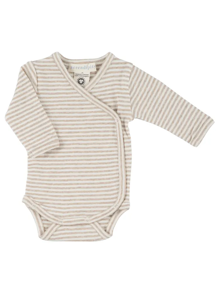 Nyfødt Slå-om Body Oatstripe 50