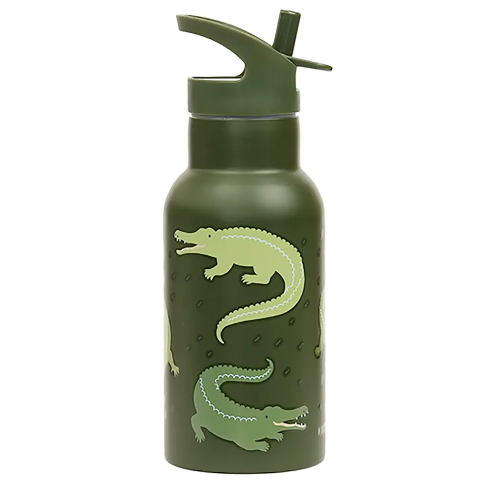 Stainless Steel Drink Bottle: Crocodiles