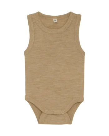 Uld Body Uden ærmer Light Camel Melange 70