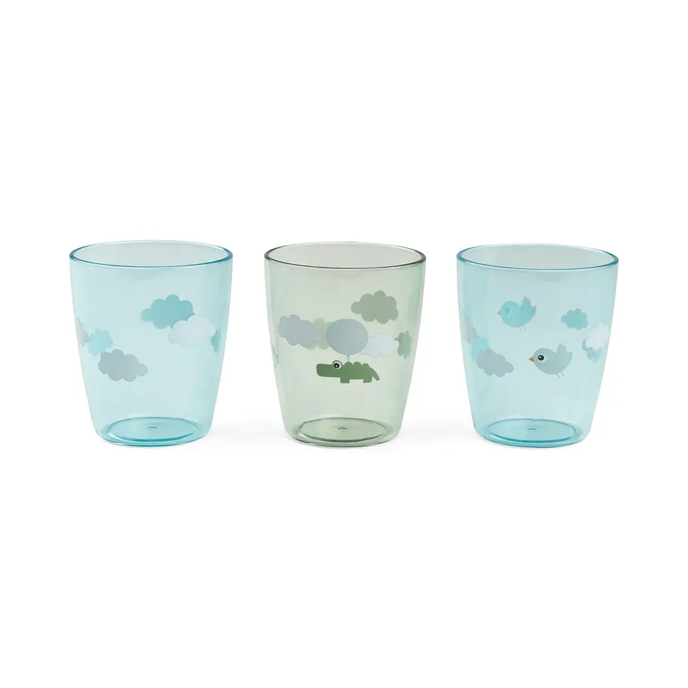 Yummy Mini Glas Stk Happy Clouds Grøn