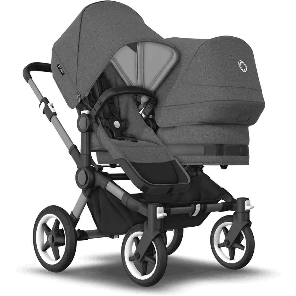 Donkey Søskendevogn Complete Grey Melange Graphite Stel